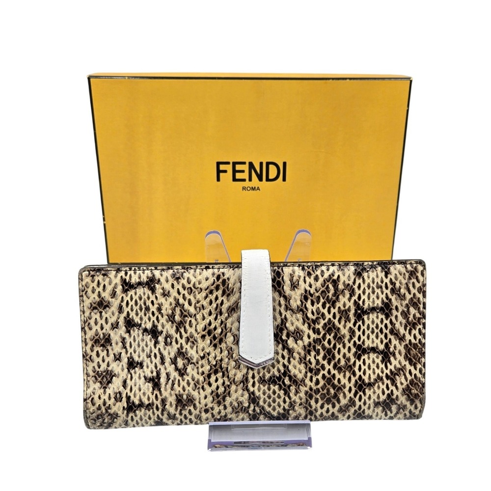 Fendi Roma Long Wallet Snakeskin Python Leather W… - image 3